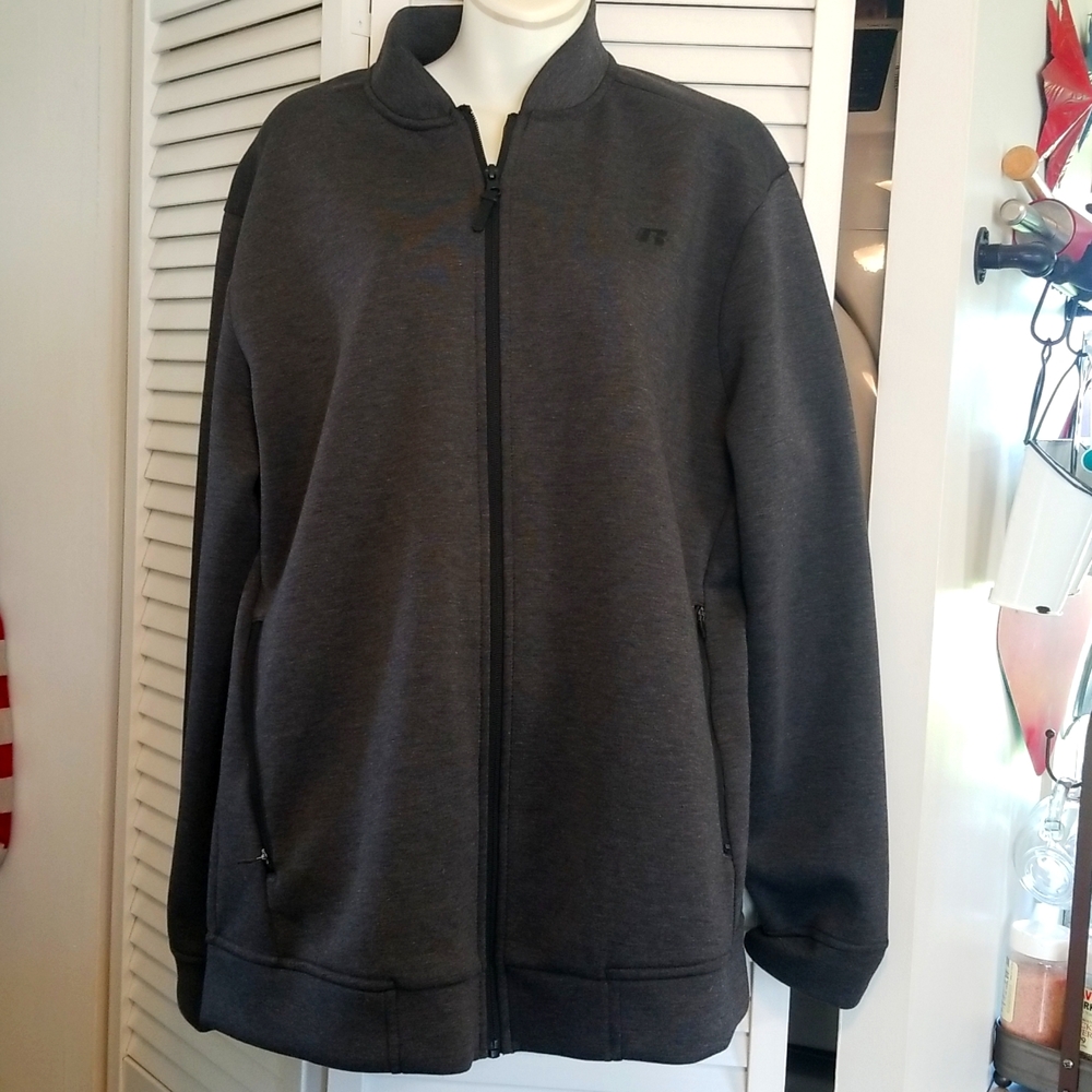 MEN'S SIZE 42-44 RUSSELL zip up athletic jacket